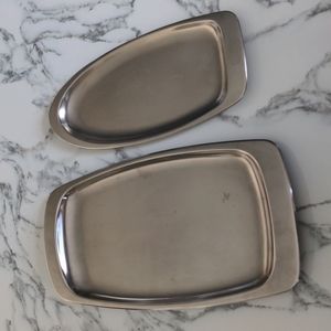 Pair of West Bend Stainless Steel Trays